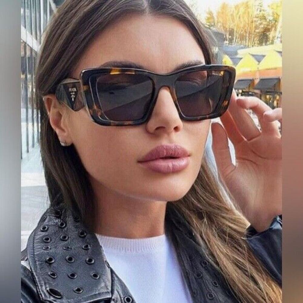 PRADA SYMBOLE PR 08YS 01V-8C1 Honey Havana Brown Lens Women Sunglasses